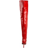 Rojo Charol 9,5 cm LUST-3000 over knee botas altas con tacn