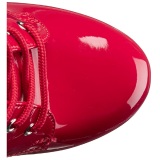 Rojo Lacado 15,5 cm DELIGHT-1020 Plataforma botines altos mujer