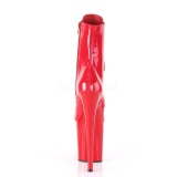 Rojo Lacado 20 cm FLAMINGO-1020 Plataforma botines altos mujer