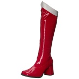 Rojo Lacado 7,5 cm Funtasma GOGO-306 Botas Media Mujer