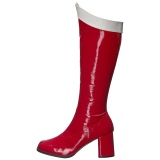 Rojo Lacado 7,5 cm Funtasma GOGO-306 Botas Media Mujer