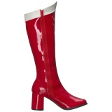 Rojo Lacado 7,5 cm Funtasma GOGO-306 Botas Media Mujer