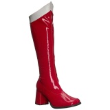 Rojo Lacado 7,5 cm Funtasma GOGO-306 Botas Media Mujer