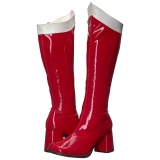 Rojo Lacado 7,5 cm Funtasma GOGO-306 Botas Media Mujer