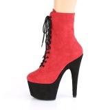 Rojo Negro 18 cm ADORE-1020FSTT exotic botines de pole dance