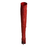 Rojo Piel 13 cm LEGEND-8899 Largas Botas Altas para Hombres