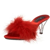 Rojo Plumas 8 cm BELLE-301F Zuecos de mujer para Hombres