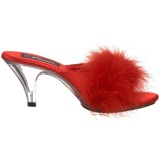 Rojo Plumas 8 cm BELLE-301F Zuecos de mujer para Hombres