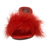 Rojo Plumas 8 cm BELLE-301F Zuecos de mujer para Hombres