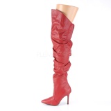 Rojo Polipiel 10 cm CLASSIQUE-3011 over knee botas altas con tacn