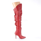 Rojo Polipiel 10 cm CLASSIQUE-3011 over knee botas altas con tacn