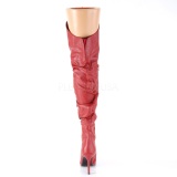 Rojo Polipiel 10 cm CLASSIQUE-3011 over knee botas altas con tacn