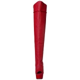 Rojo Polipiel 15 cm DELIGHT-3019 Botas Altas Plataforma