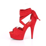 Rojo Polipiel 15 cm DELIGHT-679 tacn alto con cordones de tobillo