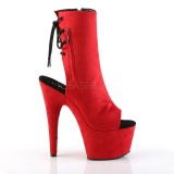 Rojo Terciopelo 18 cm ADORE-1018FS botines de pole dance