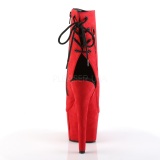 Rojo Terciopelo 18 cm ADORE-1018FS botines de pole dance