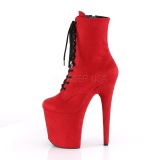 Rojo Terciopelo 20 cm FLAMINGO-1020FS botines de pole dance