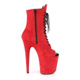 Rojo Terciopelo 20 cm FLAMINGO-1021FS botines de pole dance