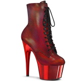 Rojo cromo 18 cm ADORE-1020HFN exotic botines de pole dance