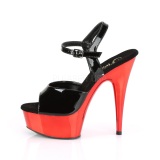 Rojo cromo plataforma 15 cm DELIGHT-609 tacn alto pleaser