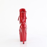 Rojo glitter 18 cm plataforma botines tacn alto mujer