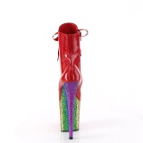 Rojo glitter 20 cm FLAMINGO-1020HG exotic botines de striptease