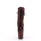 Rojo patrn de serpiente 20 cm 1040SPF exotic botines de pole dance