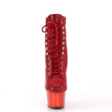 Rojo strass botines pleaser con plataforma 18 cm ADORE-1020CHRS