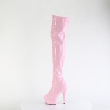 Rosa 15 cm DELIGHT-3000HWR Holograma botas altas overknee plataforma