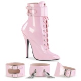 Rosa 15 cm DOMINA-1023 botines con stiletto altos