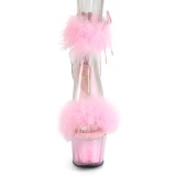 Rosa 18 cm ADORE-724F sandalias de tacn con plumas pole dance