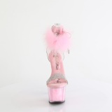 Rosa 18 cm ADORE-727F sandalias de tacn con plumas pole dance