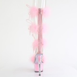 Rosa 18 cm ADORE-727F sandalias de tacn con plumas pole dance