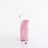 Rosa 20 cm 808RRS Zapatos altos pole dance strass plataforma