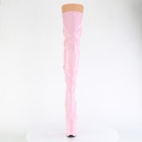 Rosa 20 cm FLAMINGO-3000HWR Holograma botas altas overknee plataforma