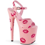 Rosa 20 cm FLAMINGO-809KISSES tacn alto pleaser con plataforma