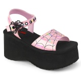 Rosa 6,5 cm DemoniaCult FUNN-10 zapatos plataforma lolita emo