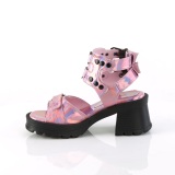 Rosa 7 cm DemoniaCult BRATTY-07 zapatos plataforma chunky tacones