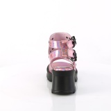 Rosa 7 cm DemoniaCult BRATTY-07 zapatos plataforma chunky tacones