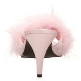 Rosa 8 cm AMOUR-03 Tacn plumas de marabu Mules Calzado