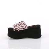 Rosa 9 cm DemoniaCult FUNN-13 pantuflas de plataforma emo gothic