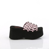 Rosa 9 cm DemoniaCult FUNN-13 pantuflas de plataforma emo gothic