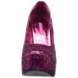 Rosa Brillo 14,5 cm Burlesque TEEZE-06GW zapatos de saln pies anchos hombre