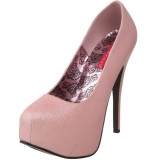 Rosa Brillo 14,5 cm Burlesque TEEZE-31G Platform Calzado de Saln