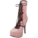 Rosa Brillo 14,5 cm Burlesque TEEZE-31G Platform Calzado de Saln