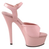 Rosa Charol 15 cm Pleaser KISS-209 Plataforma Tacones de Aguja