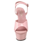 Rosa Charol 15 cm Pleaser KISS-209 Plataforma Tacones de Aguja