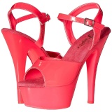 Rosa Neon 15 cm Pleaser KISS-209UV Plataforma Tacones de Aguja