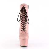 Rosa Polipiel 18 cm ADORE-1020FS botines con cordones