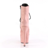 Rosa Polipiel 18 cm ADORE-1020FS botines con cordones